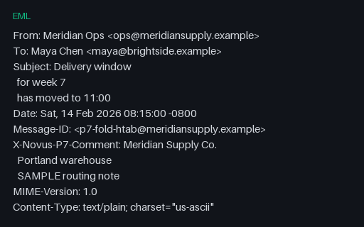 Preview of EML: Headers Folded With HTAB Continuations
