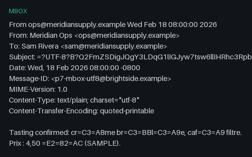 Preview of MBOX: Four Charsets and Both Transfer Encodings
