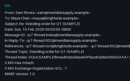 Preview of EML: Exchange-Style Thread-Index Alongside References