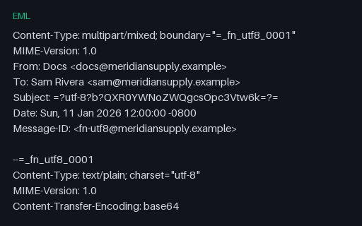 Preview of EML: UTF-8 Filename Attachment