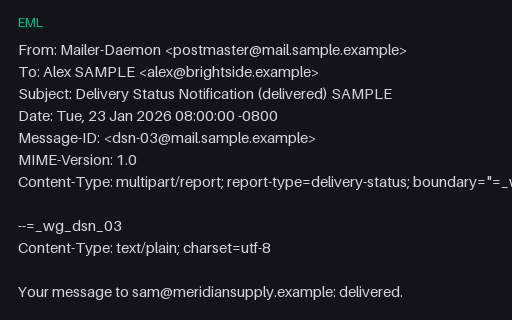 Preview of EML: DSN Delivered SAMPLE