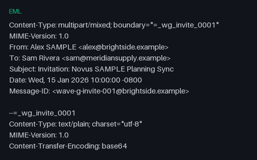 Preview of EML: Calendar Invite (REQUEST)