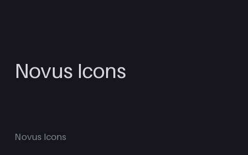 Preview of TTF: Novus Icons (icon font)