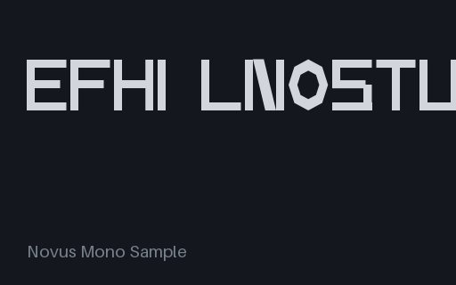 Preview of TTF: Novus Mono Sample (monospace)