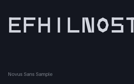 Preview of OTF: Novus Sans Sample