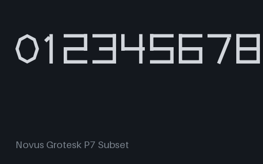 Preview of TTF, Subset: Digits