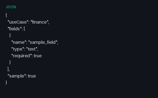 Preview of Wire / ACH Transfer Field Manifest (JSON)