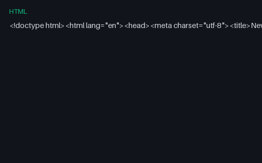 Preview of HTML Form: Newsletter Mini SAMPLE