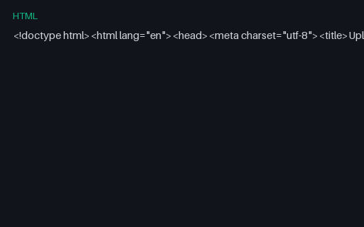 Preview of HTML Form: Upload Mini SAMPLE