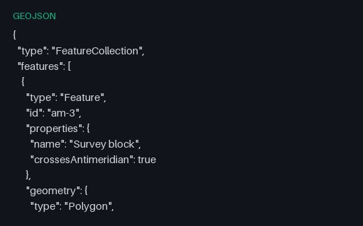 Preview of GeoJSON: Polygon Straddling the Antimeridian (unsplit)
