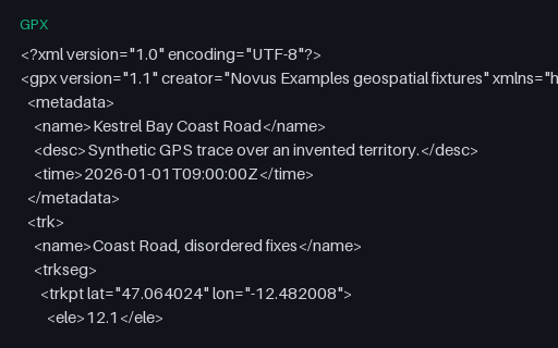 Preview of GPX: Out-of-Order and Duplicated Timestamps
