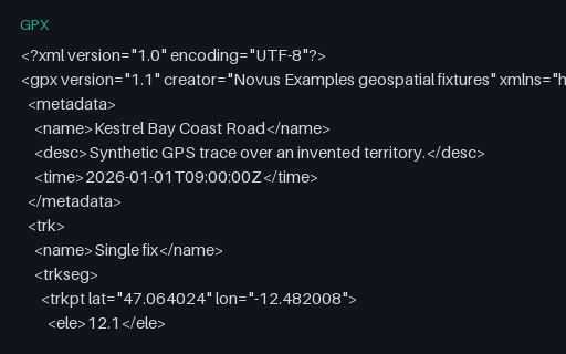 Preview of GPX: Track With a Single Trackpoint