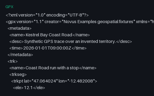 Preview of GPX: Track Split Into Two Segments by a Pause