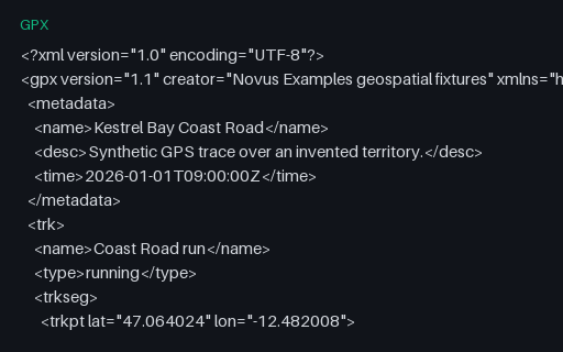 Preview of GPX: Single-Segment Track (24 points)