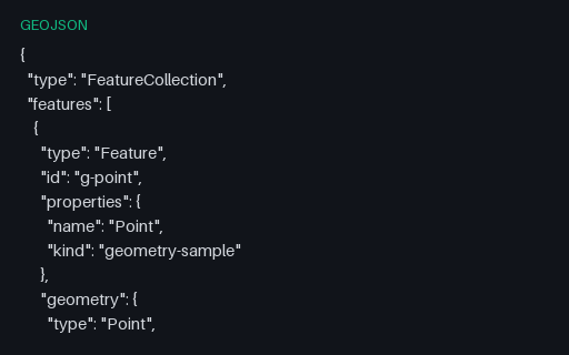 Preview of GeoJSON Geometry: Point