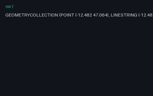Preview of WKT: GEOMETRYCOLLECTION