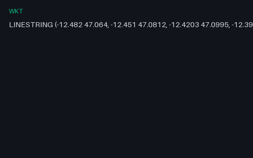 Preview of WKT: LINESTRING
