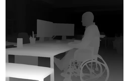 Preview of P desk chair: depth map