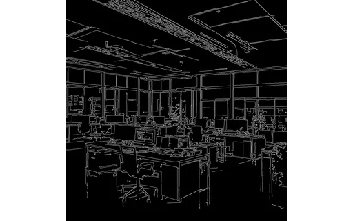 Preview of S office open: canny edge map