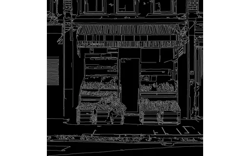 Preview of S shop front: canny edge map