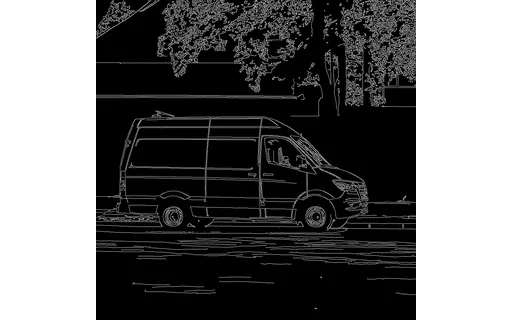 Preview of V van delivery: canny edge map
