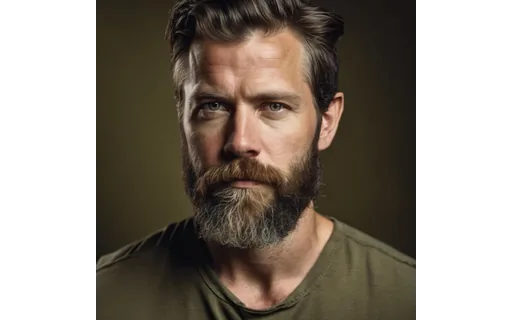 Preview of Head and shoulders portrait of a bearded (JPEG q75)