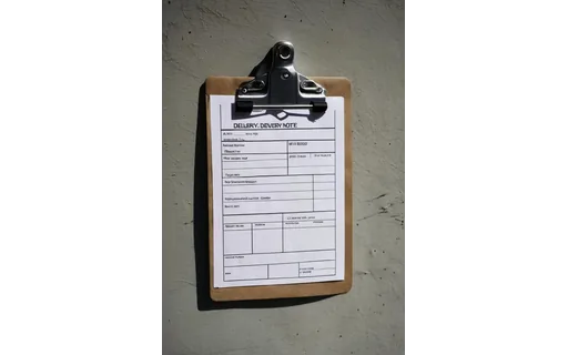 Preview of A delivery note on a clipboard (JPEG q75)