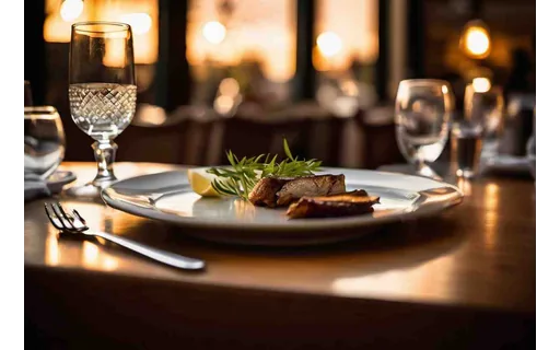 Preview of A restaurant menu card standing, plate A (JPEG q25)