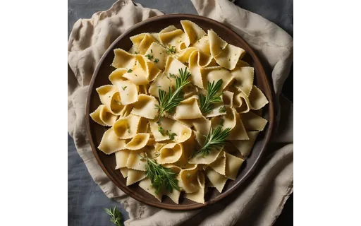 Preview of Overhead plate of fresh pasta (JPEG q75)