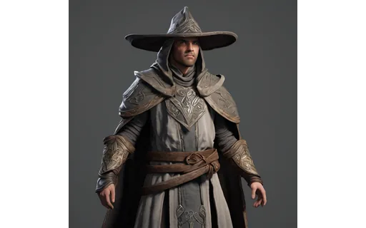 Preview of Stylised fantasy mage (lossless PNG)