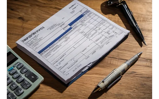Preview of A printed invoice on a wooden, plate B (JPEG q90)