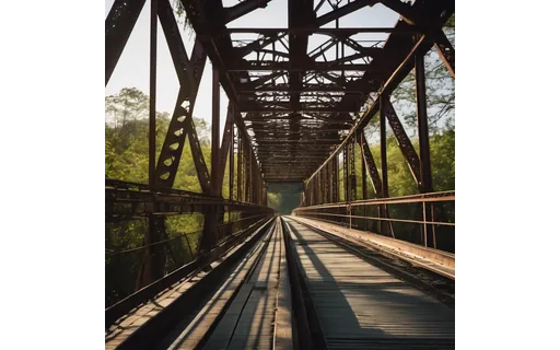 Preview of Steel truss bridge over a (WebP q85)