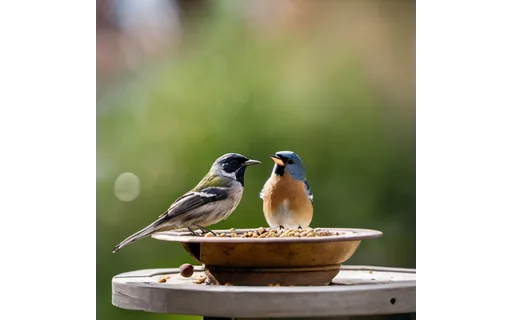 Preview of Small garden birds on a wooden (JPEG q90)