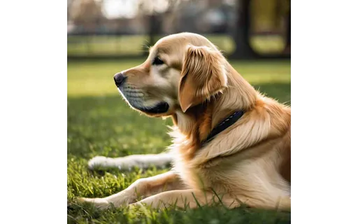 Preview of Golden retriever sitting on (JPEG q25)