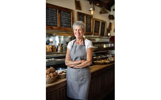 Preview of A smiling woman with short (JPEG q90)