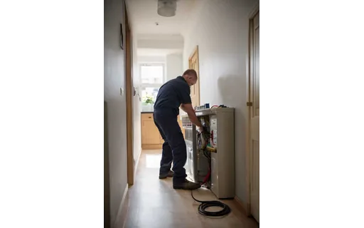Preview of An electrician in work clothes (JPEG q50)
