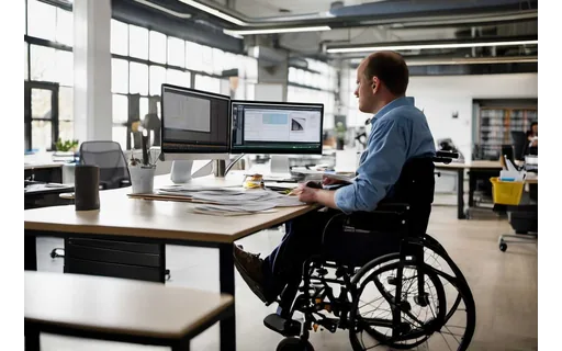 Preview of A wheelchair user working at (JPEG q50)