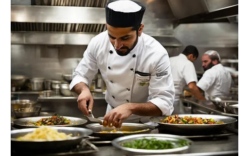 Preview of A Middle Eastern man chef (JPEG q75)