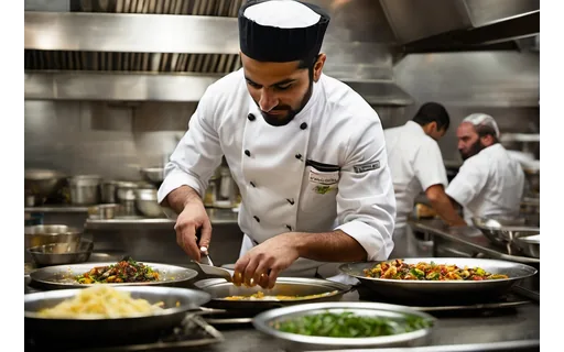 Preview of A Middle Eastern man chef (JPEG q90)