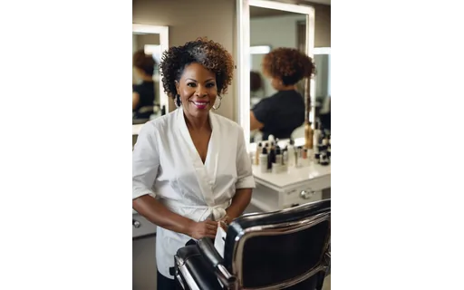 Preview of A Black woman hairdresser in (JPEG q90)