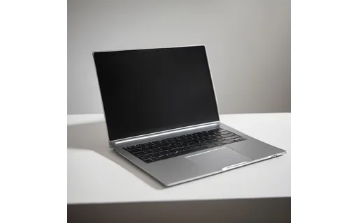 Preview of Open laptop on a plain white (JPEG q90)