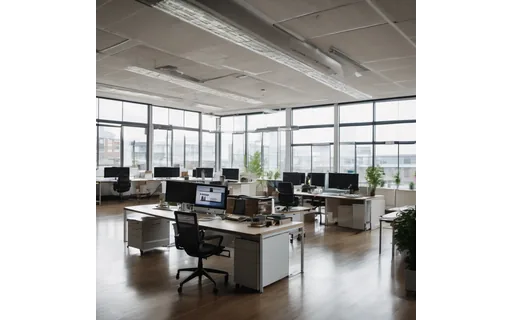 Preview of Empty open plan office with (lossless PNG)