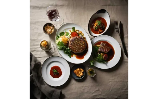 Preview of A plated main course on a, plate B (JPEG q50)