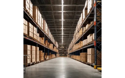 Preview of Warehouse aisle between tall (WebP q85)
