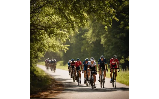 Preview of Group of road cyclists on a (lossless PNG)