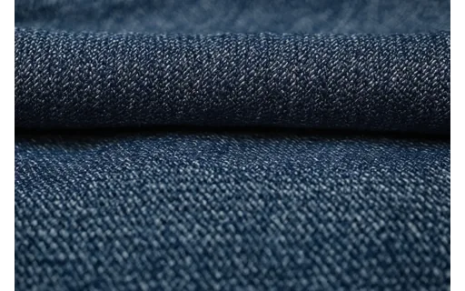 Preview of Close up indigo denim fabric (WebP q85)