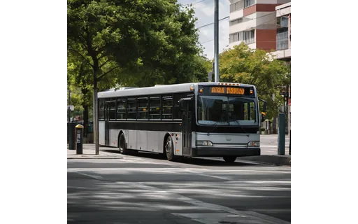 Preview of City bus at a bus stop, grey (lossless PNG)