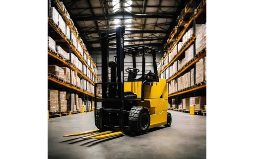 Preview of Yellow forklift in a warehouse (JPEG q25)