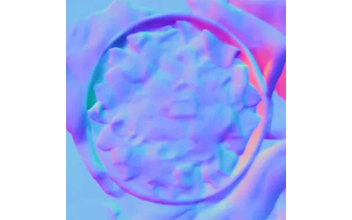 Preview of F plate pasta: surface normal map