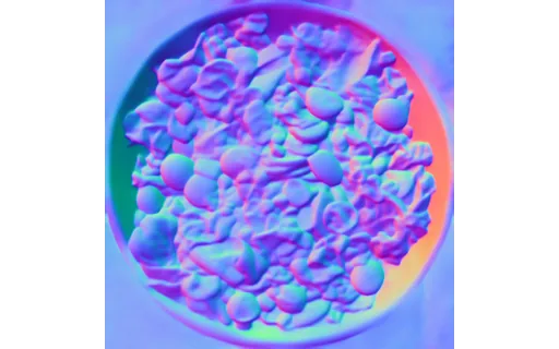 Preview of F plate salad: surface normal map